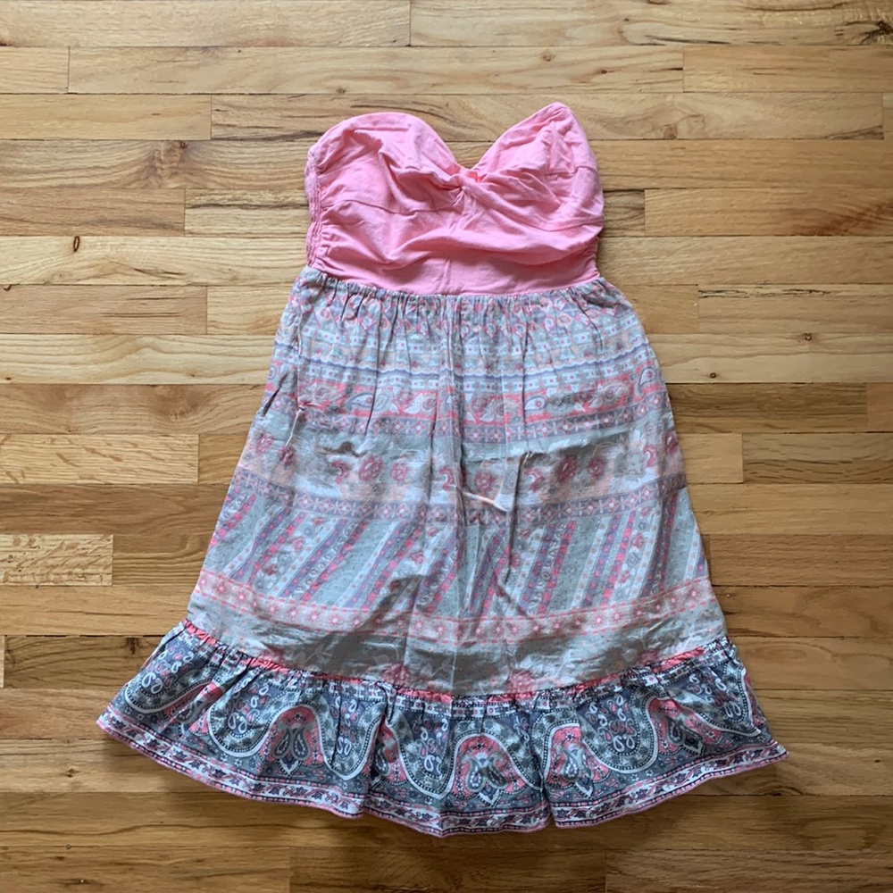 Free People strapless cotton dress